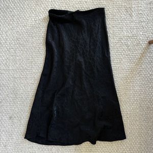 Realisation Par black heart print midi slip skirt